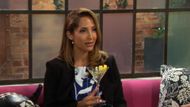 Lily has a drink after ruining her kids' relationships with Cane on The Young and the Restless | Image: CBS